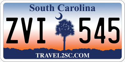 SC license plate ZVI545