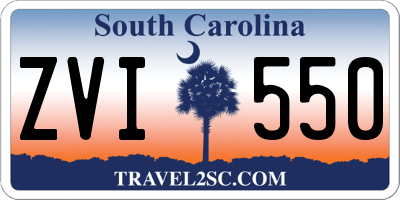 SC license plate ZVI550