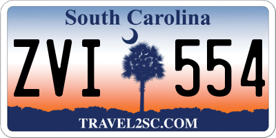 SC license plate ZVI554