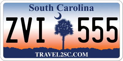 SC license plate ZVI555