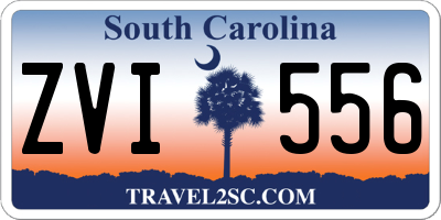 SC license plate ZVI556