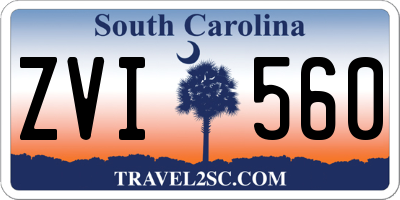SC license plate ZVI560