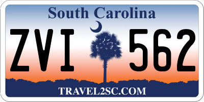 SC license plate ZVI562