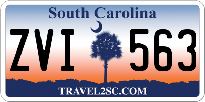 SC license plate ZVI563