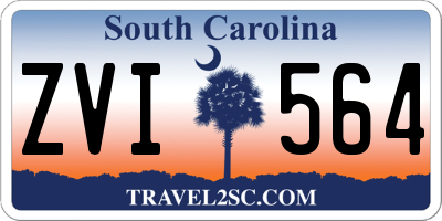 SC license plate ZVI564