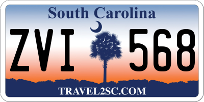SC license plate ZVI568