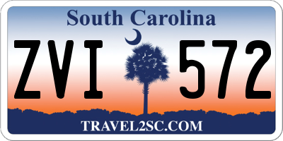 SC license plate ZVI572