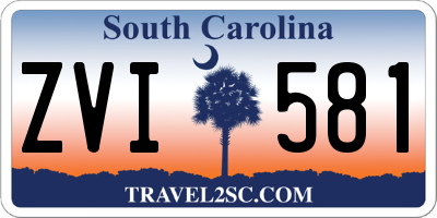 SC license plate ZVI581