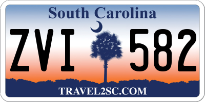 SC license plate ZVI582