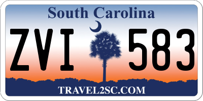 SC license plate ZVI583