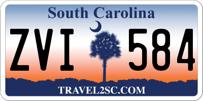SC license plate ZVI584