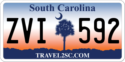 SC license plate ZVI592