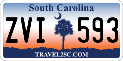 SC license plate ZVI593