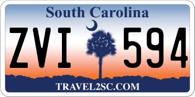 SC license plate ZVI594