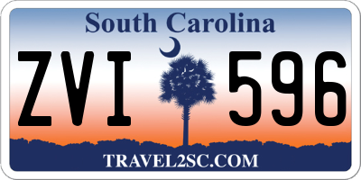 SC license plate ZVI596