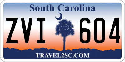 SC license plate ZVI604