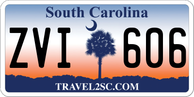SC license plate ZVI606