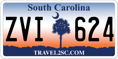 SC license plate ZVI624