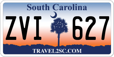 SC license plate ZVI627