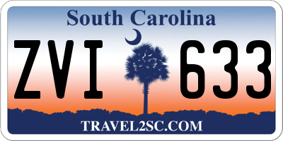 SC license plate ZVI633