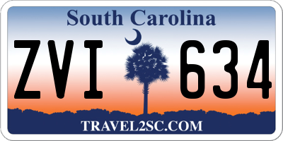 SC license plate ZVI634