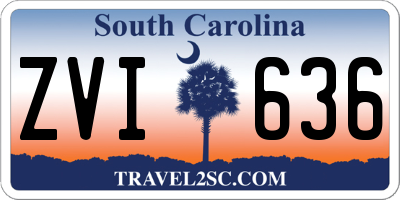 SC license plate ZVI636