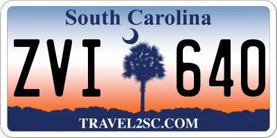 SC license plate ZVI640