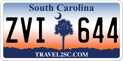 SC license plate ZVI644