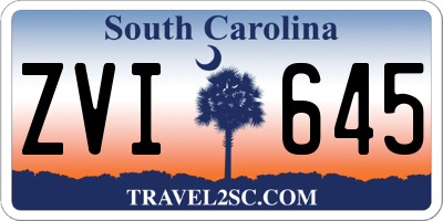 SC license plate ZVI645