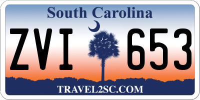 SC license plate ZVI653