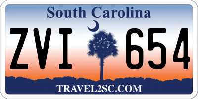 SC license plate ZVI654