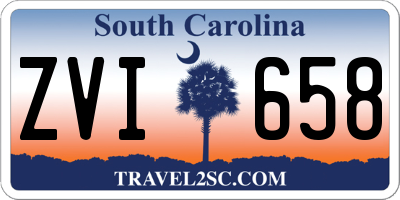 SC license plate ZVI658