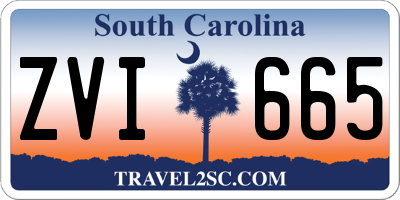 SC license plate ZVI665
