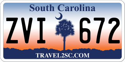 SC license plate ZVI672