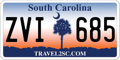 SC license plate ZVI685