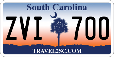 SC license plate ZVI700