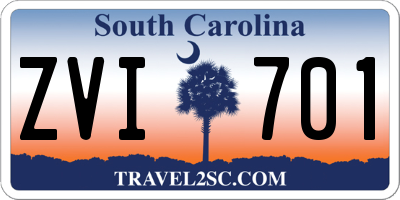 SC license plate ZVI701