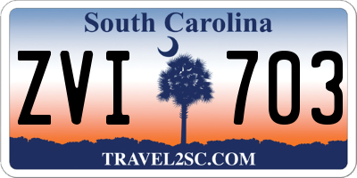 SC license plate ZVI703