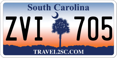 SC license plate ZVI705