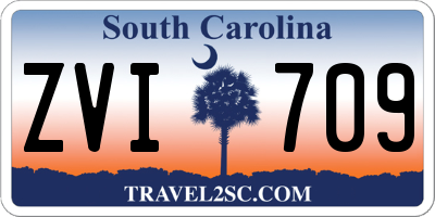SC license plate ZVI709