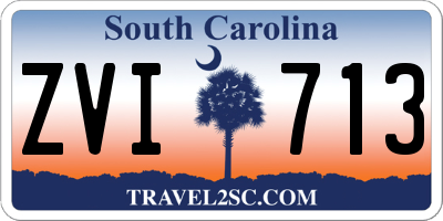 SC license plate ZVI713