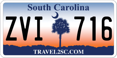 SC license plate ZVI716