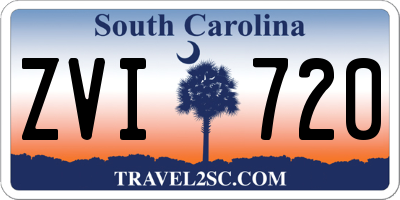 SC license plate ZVI720