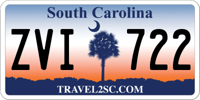 SC license plate ZVI722