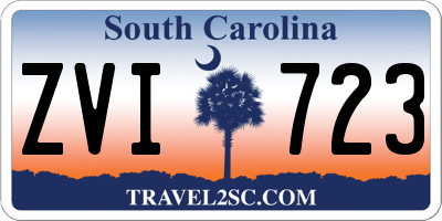 SC license plate ZVI723