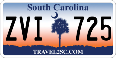 SC license plate ZVI725
