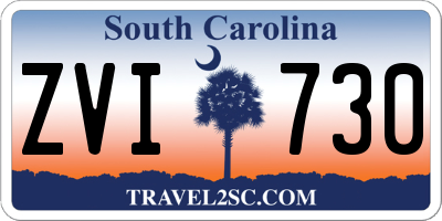 SC license plate ZVI730