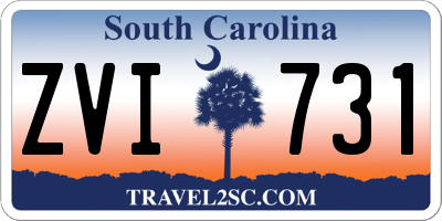 SC license plate ZVI731