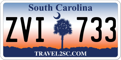 SC license plate ZVI733