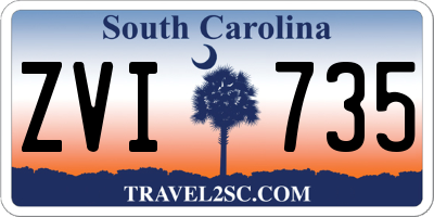 SC license plate ZVI735